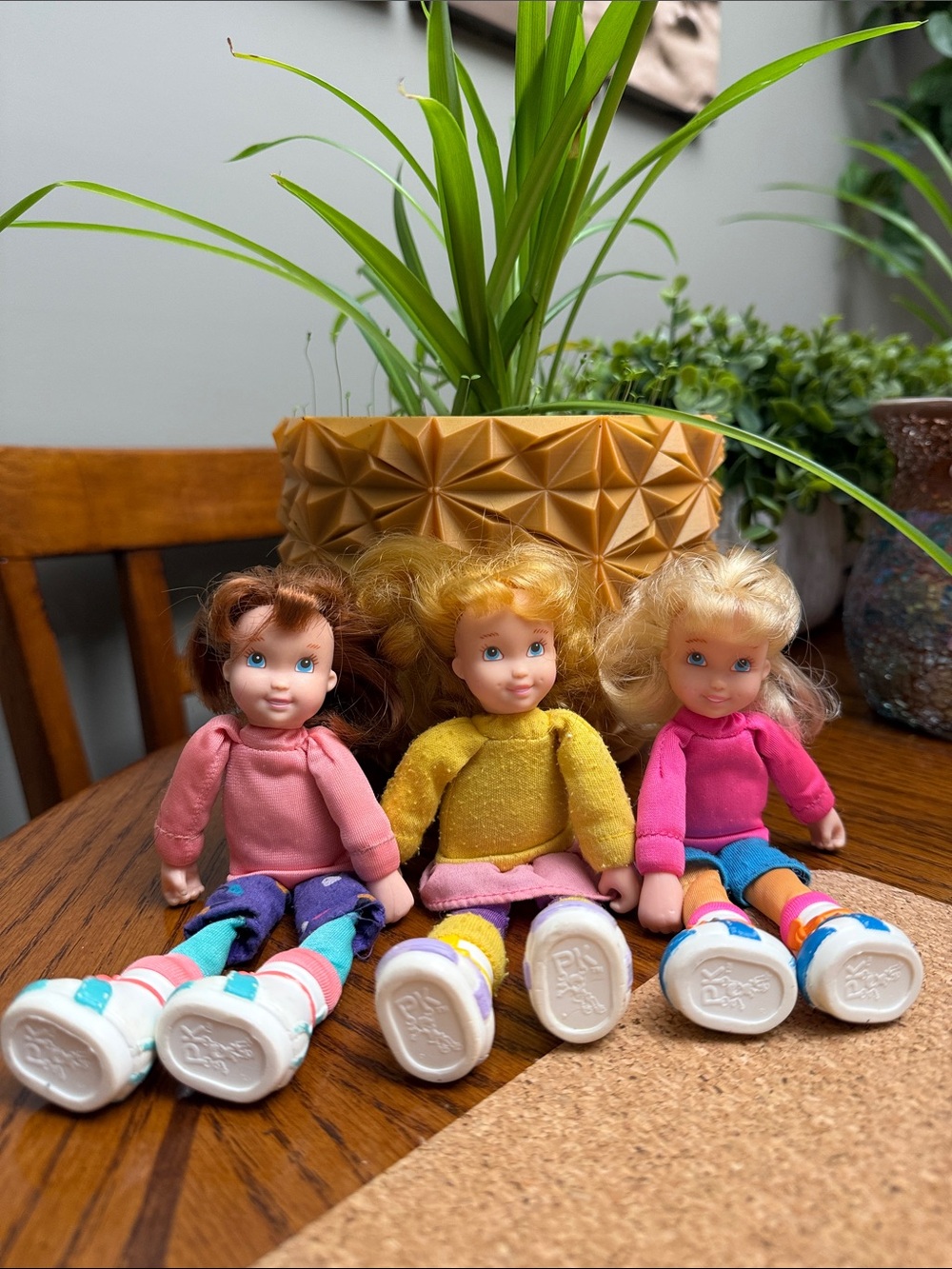 Vintage 1990 ERTL Playground Kids Doll Lot Toy Dolls Neon High Quality Made Toy